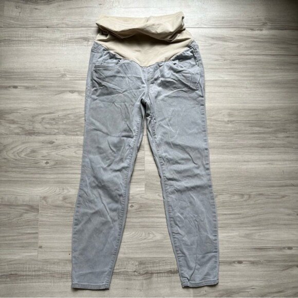 A:glow Maternity Crop Grey Gray Jeans - Picture 2 of 10